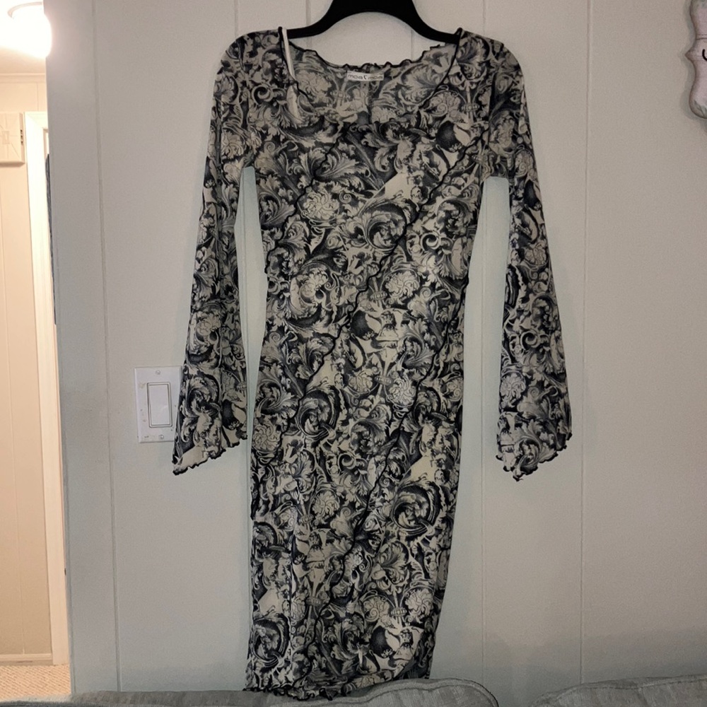 Blueberries & Cream sheer 2 piece dress set